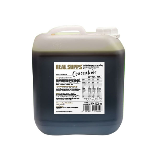 Real Supps Concentrate 5 l Kanister Eistee-Pfirsich
