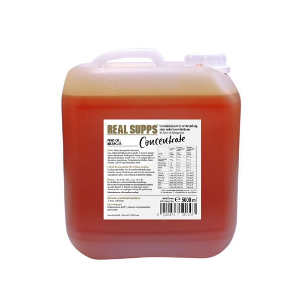 Real Supps Concentrate 5 l Kanister Pfirsich-Maracuja