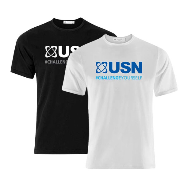 USN  T-Shirt Black/White Print