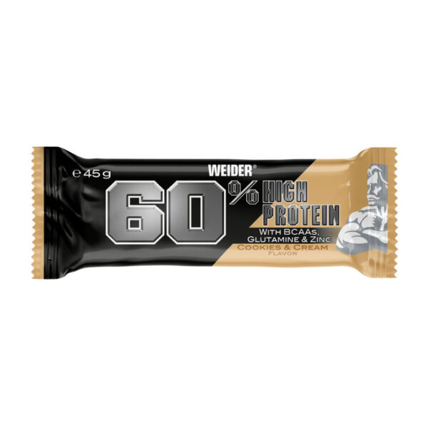 Weider 60% Protein Bar Cookies & Cream 45g Riegel