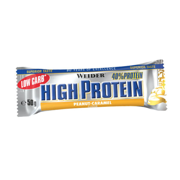 Weider High Protein Bar 50 g Riegel Erdnuss-Karamell