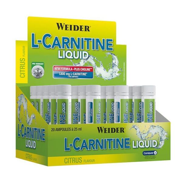 Weider L-Carnitine Liquid Citrus / 20 Ampullen je 25 ml
