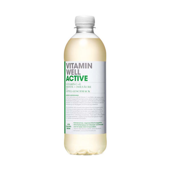Vitamin Well 500 ml Flasche zzgl. Pfand Active / Vitamin C + E, Biotin + Folsäure