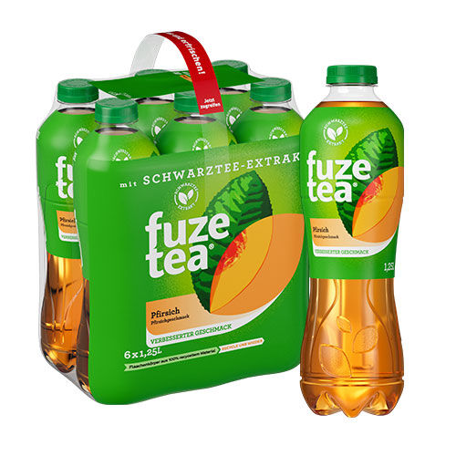 fuze tea zzgl. Pfand 1,25 l Flasche Schwarzer Tee Pfirsich