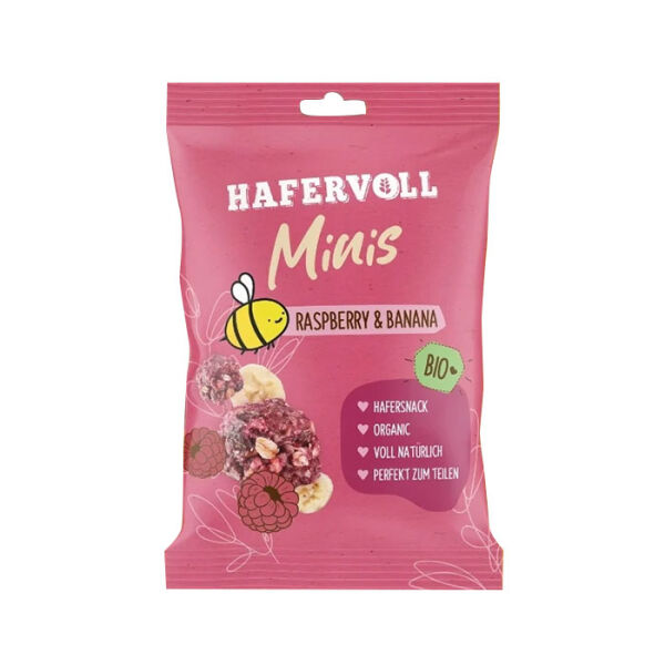 HAFERVOLL Minis 65 g | bio-zertifiziert Raspberry Banana - vegetarisch