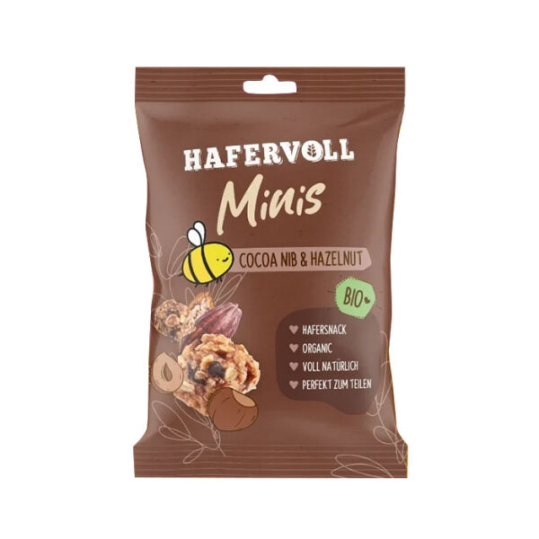 HAFERVOLL Minis 65 g | bio-zertifiziert Kakao-Haselnuss - vegetarisch