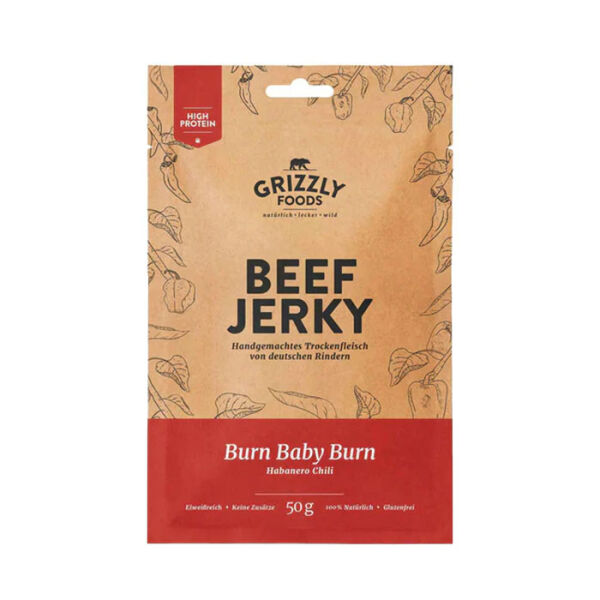 Grizzly Food Beef Jerky Burn Baby Burn 50 g
