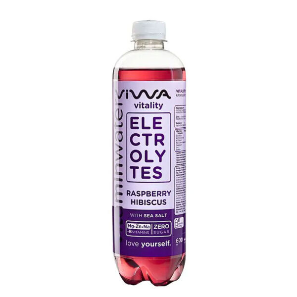 VIWA Vitaminwater 600 ml Electrolytes Mg + Zn + Na / Raspberry-Hibiscus