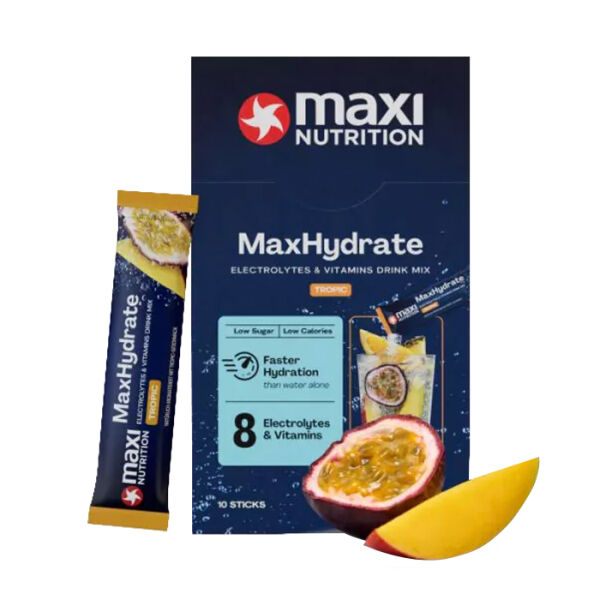 MaxiNutrition MaxHydrate Energy Boost 10 Sticks je 16 g Tropical