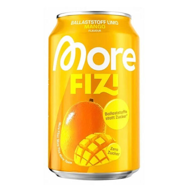 More Nutrition FIZI 330 ml | Limo mit Ballaststoffen zzgl. Pfand Mango