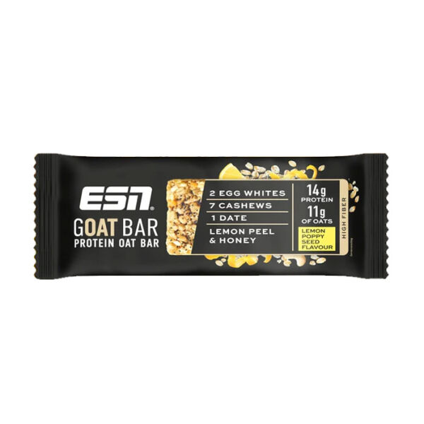 ESN GOAT Oatbar | Protein Haferriegel 55 g Lemon Poppy Seed